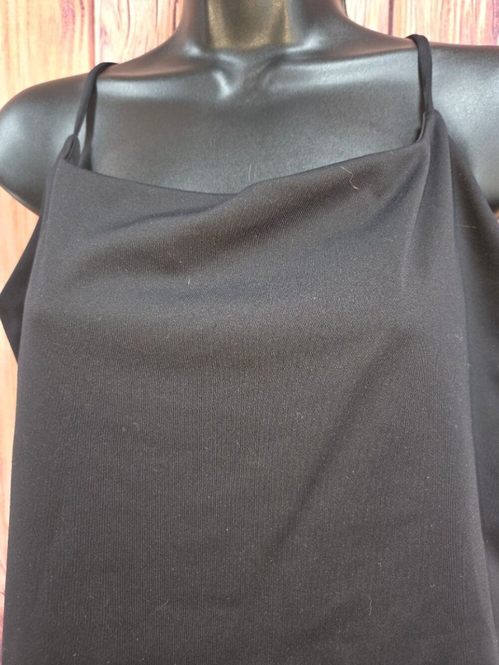 Nine West Black Spaghetti Strap Cami Tank Top Size XL - Picture 3 of 6